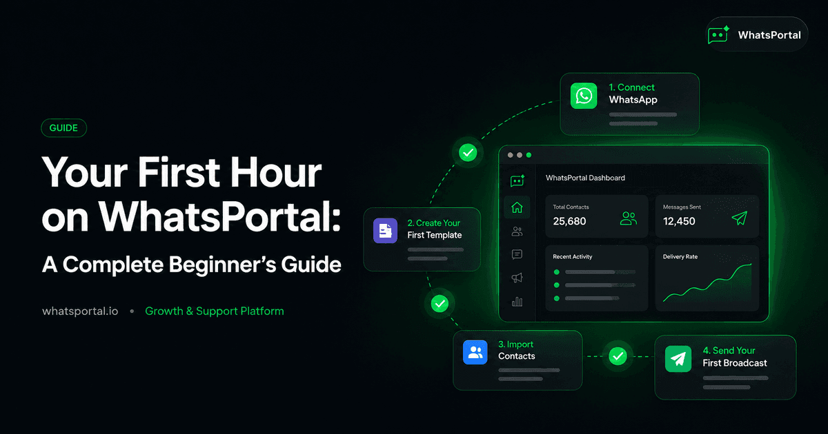 Cover image for Your First Hour on WhatsPortal: A Setup Guide for Complete Beginners