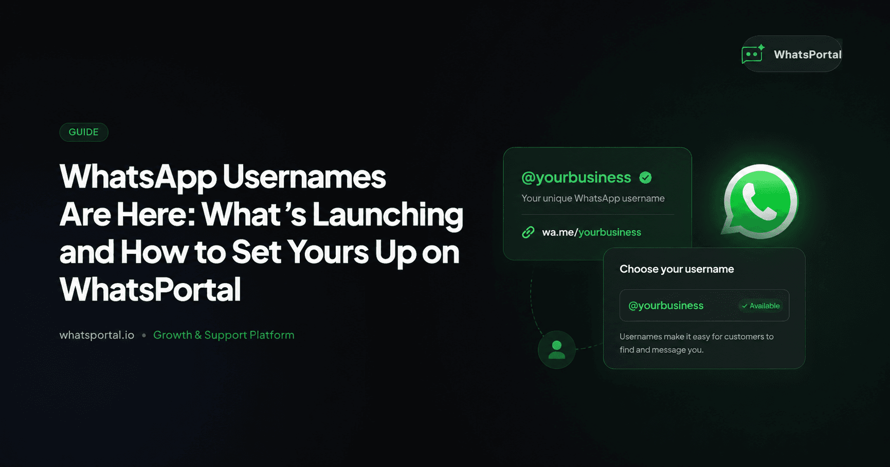 Cover image for WhatsApp Usernames Are Here: What's Launching and How to Set Yours Up on WhatsPortal