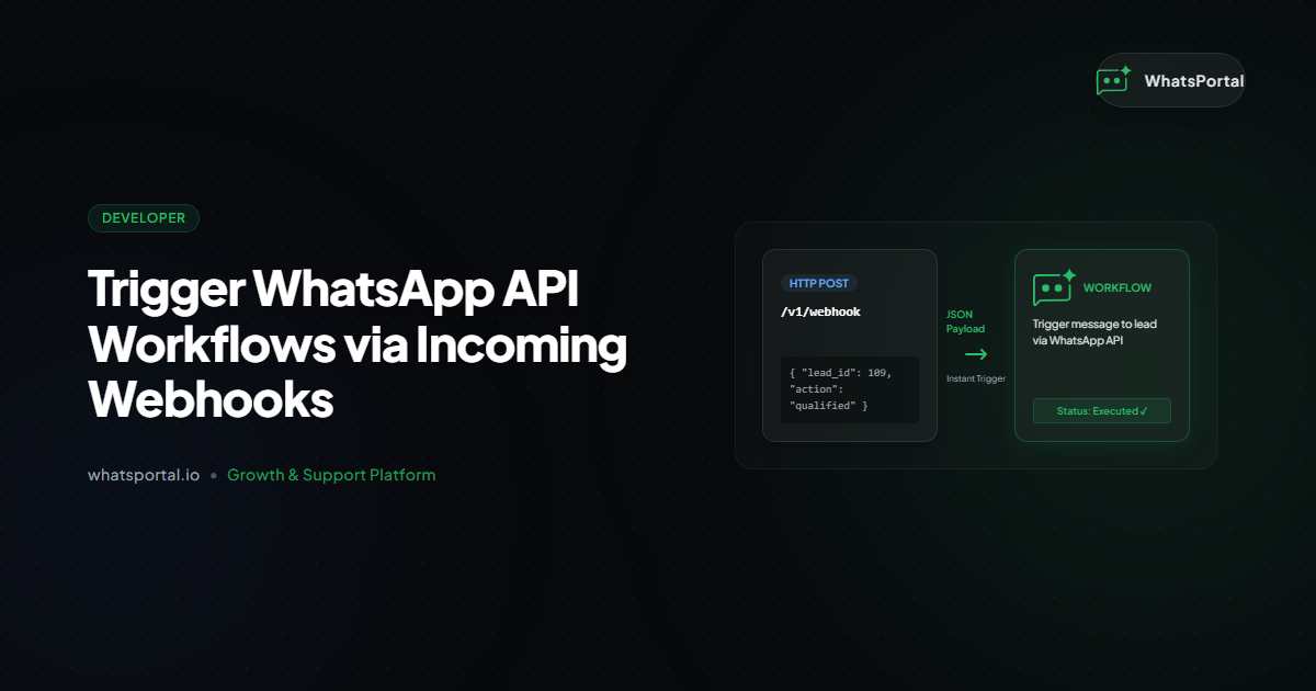 Trigger WhatsPortal Workflows via Incoming Webhooks