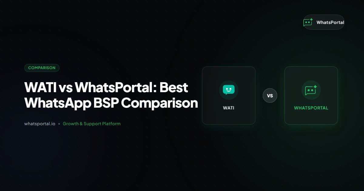 WATI vs WhatsPortal: Best WhatsApp BSP Comparison