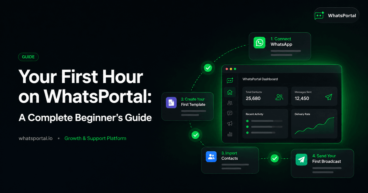 Cover image for Your First Hour on WhatsPortal: A Setup Guide for Complete Beginners